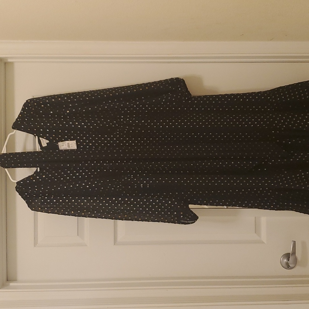 J Crew Black Dress Gold Detail